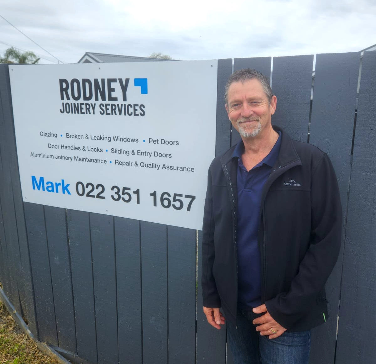 Photo of Mark Pearce, owner of Rodney Joinery Services